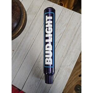 Bud Light Aluminum Logo Beer Tap Handle 12” Tall - Nice!